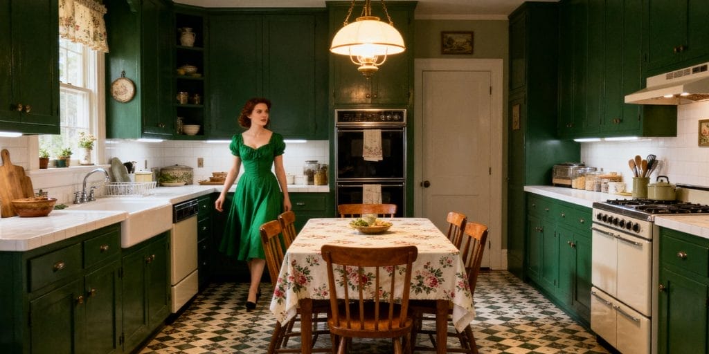 A Kitchen with a Touch of Vintage Mood