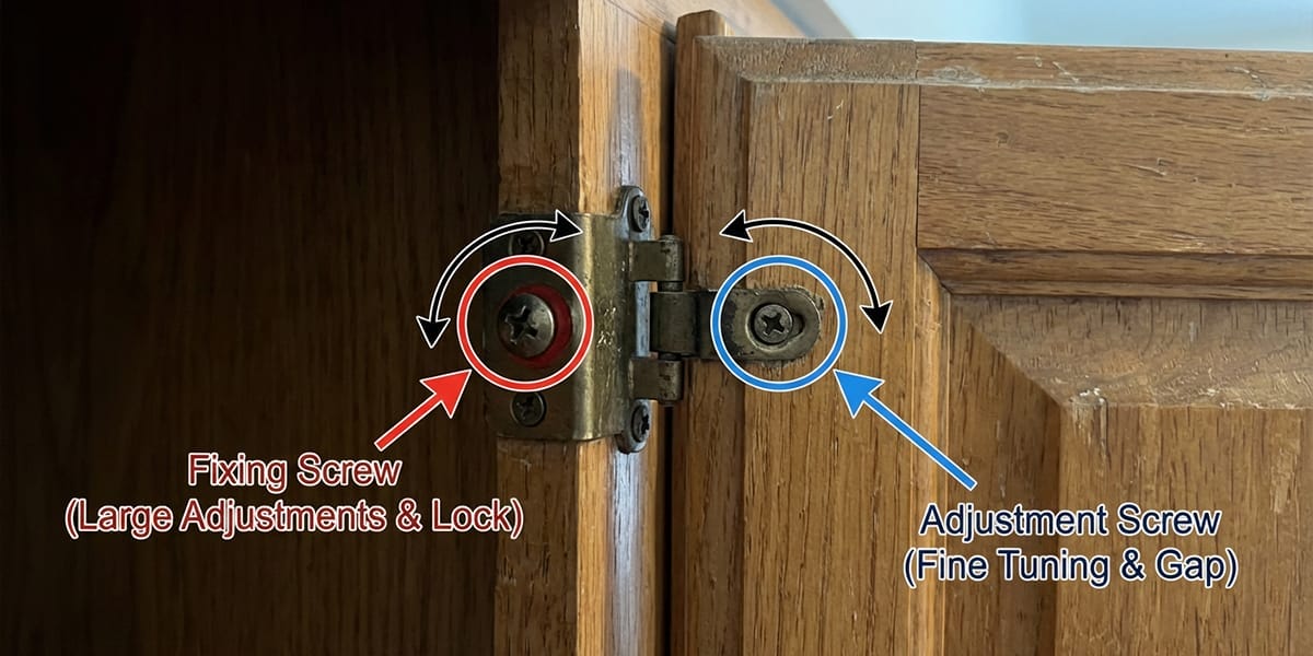 Fixing screw vs. Adjustment screw