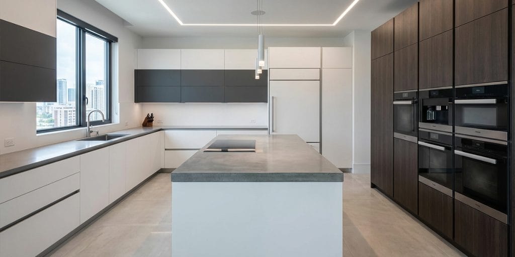 L-Shaped large kitchen