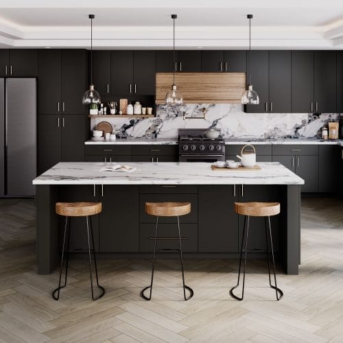 Shadowy Matte Black Cabinets – SMB01
