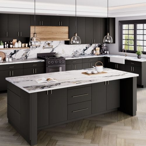 Shadowy Matte Black Cabinets – SMB02