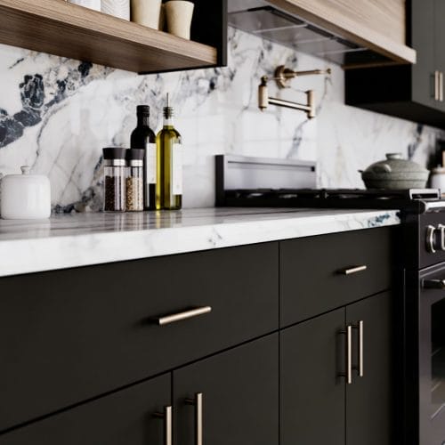 Shadowy Matte Black Cabinets – SMB04