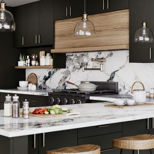 Shadowy Matte Black Cabinets – SMB07