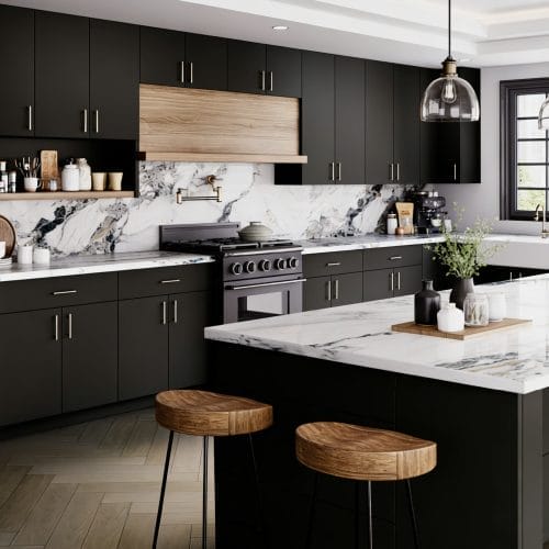 Shadowy Matte Black Cabinets – SMB08