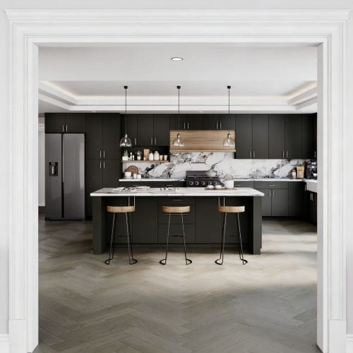 Shadowy Matte Black Cabinets – SMB09