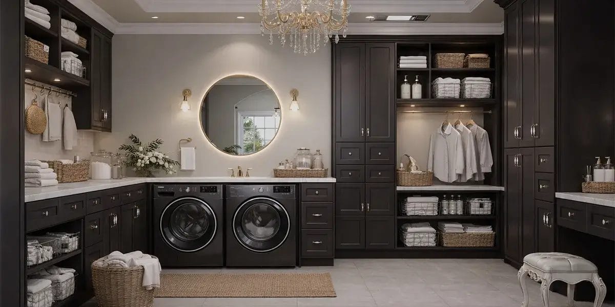 Shaker Onyx Black Laundry Room