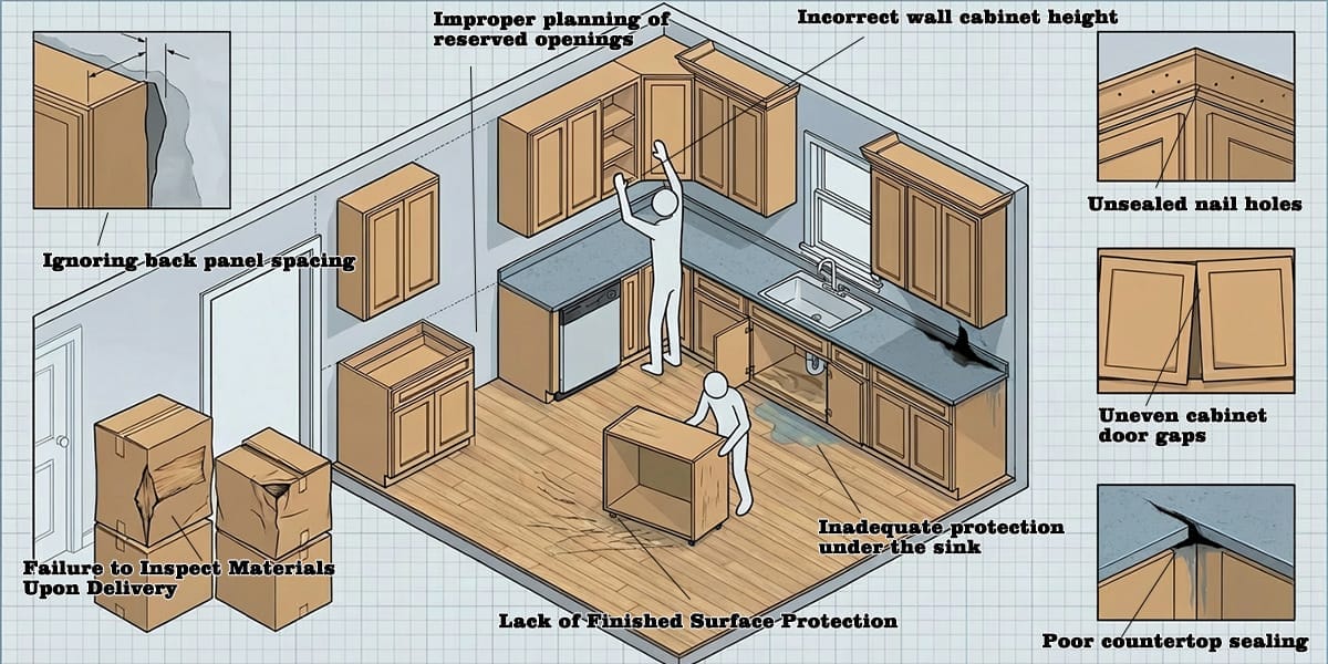 Most Common Mistakes in Kitchen Cabinet Installation