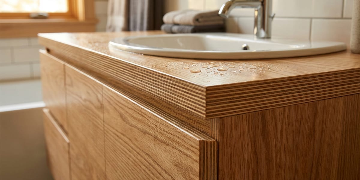 plywood bathroom vanity