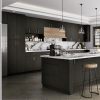 Euro Shadowy Matte Black Kitchen Cabinets