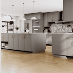 Euro Velour Matte Grey Kitchen Cabinets