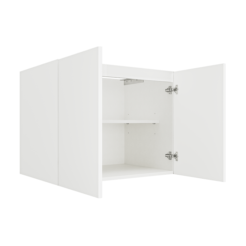 Matte White Floating Vanity Full Door Cabinet FVB30