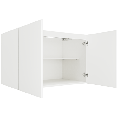 Matte White Floating Vanity Full Door Cabinet FVB36