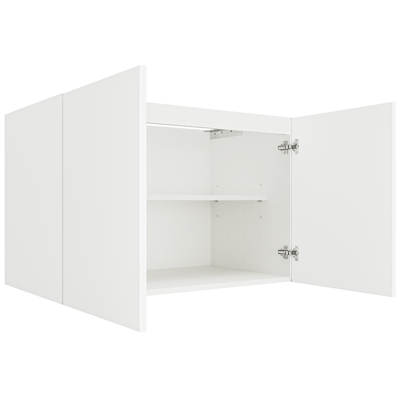 Matte White Floating Vanity Full Door Cabinet FVB36