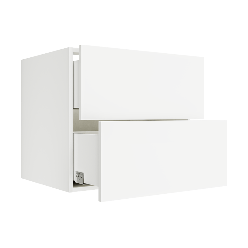 Matte White Floating Vanity Drawer Cabinet FVDB27