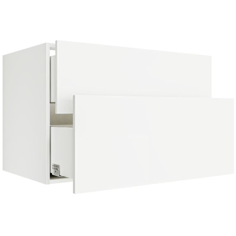 Matte White Floating Vanity Drawer Cabinet FVDB36