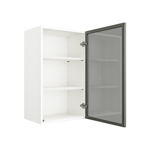 Matte White Wall Cabinet With Glass Door W1830GD