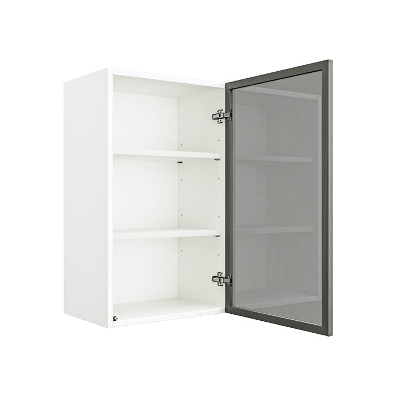 Matte White Wall Cabinet With Glass Door W1830GD