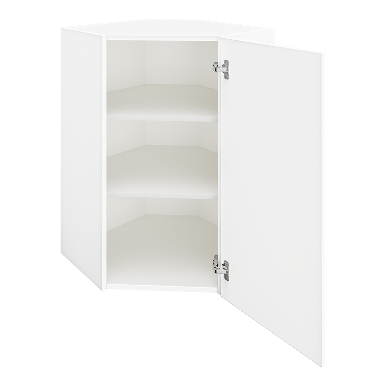 Matte White Wall Diagonal Cabinet WDC2436