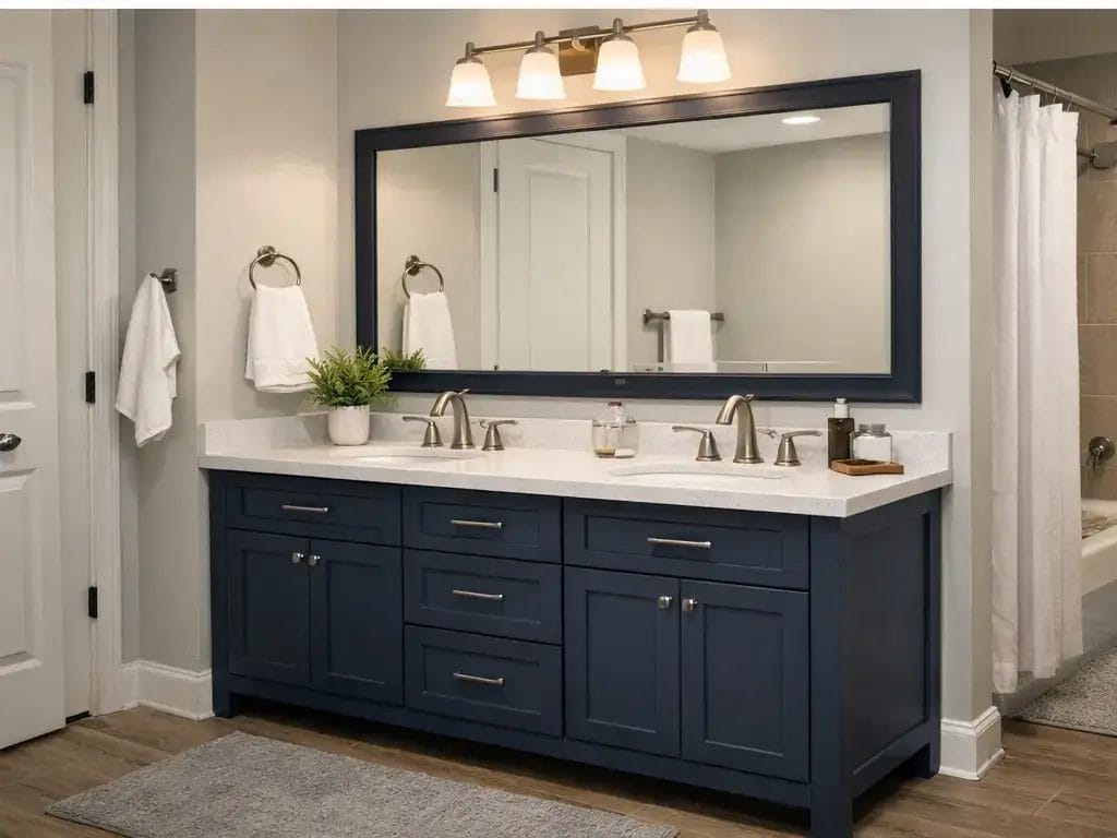 bathroom vanity completed