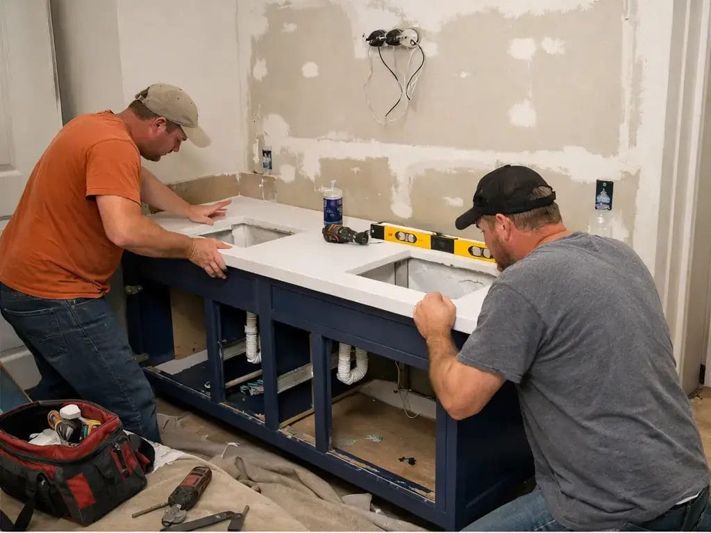 bathroom vanity installation