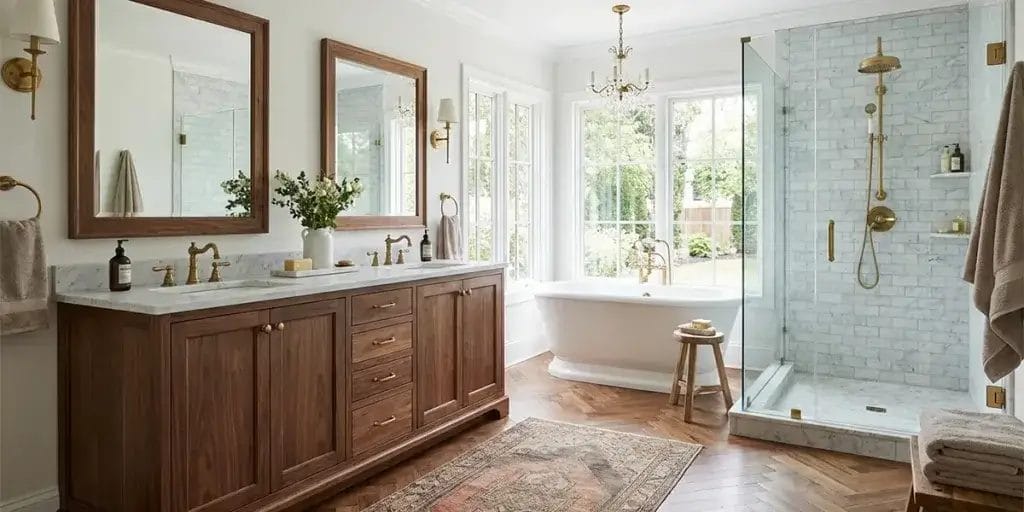 us shaker solid wood bathroom