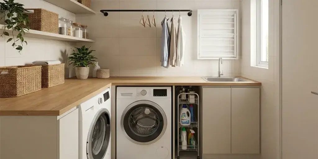 Cabinet - A laundry room A laundry room
