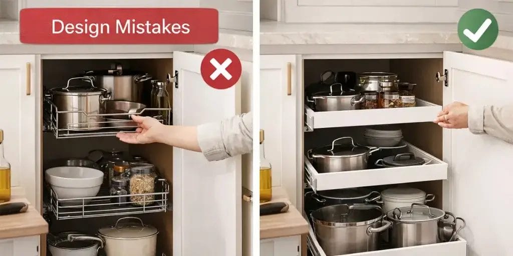 Cabinet - Deep cabinets with standard pull baskets Deep cabinets with standard pull baskets