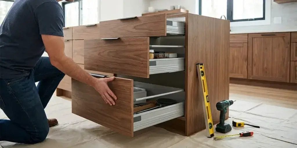Install Drawer Cabinets