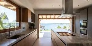 Open Lakeview Kitchen in Lakeside Villa