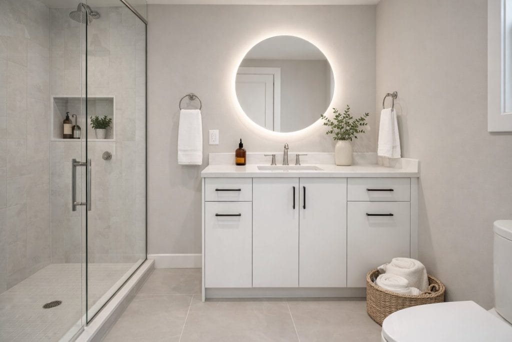 Euro Pristine Matte White Bathroom Vanities