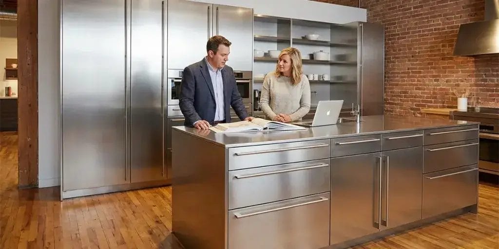 Clean, Modern Stainless Steel Kitchen