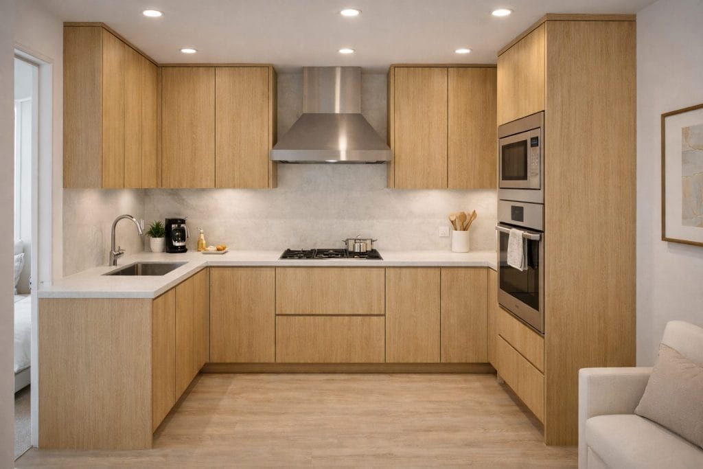 Euro Natural Grain Oak Kitchen Cabinets
