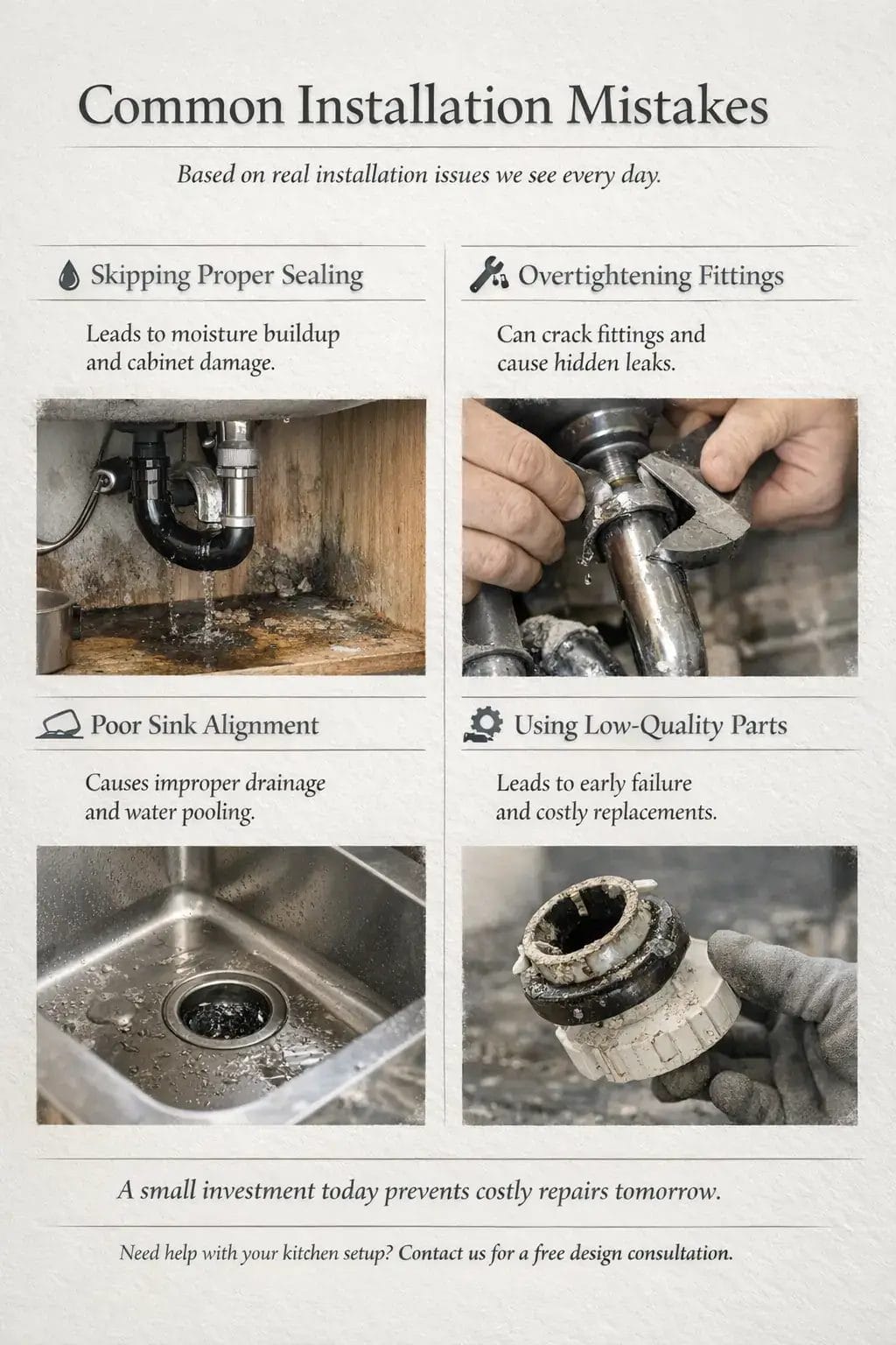 Cabinet - kitchen sink installation mistakes guide Smart Kitchen Sink Installation: Mistakes to Avoid