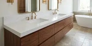 Modern American-Style Brass Accented Bathroom1