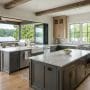 Transitional Kitchen with a Lake View
