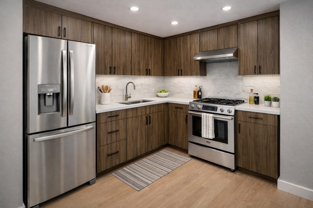 Euro Sumptuous Walnut Kitchen Cabinets