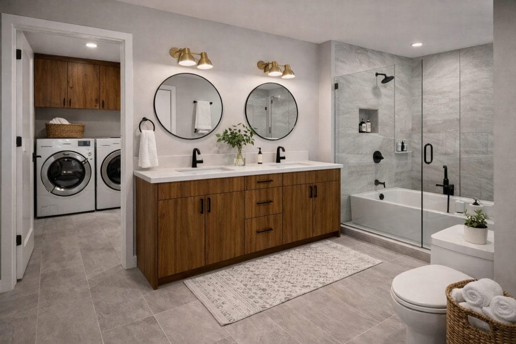 Euro Sumptuous Walnut Bathroom Vanities