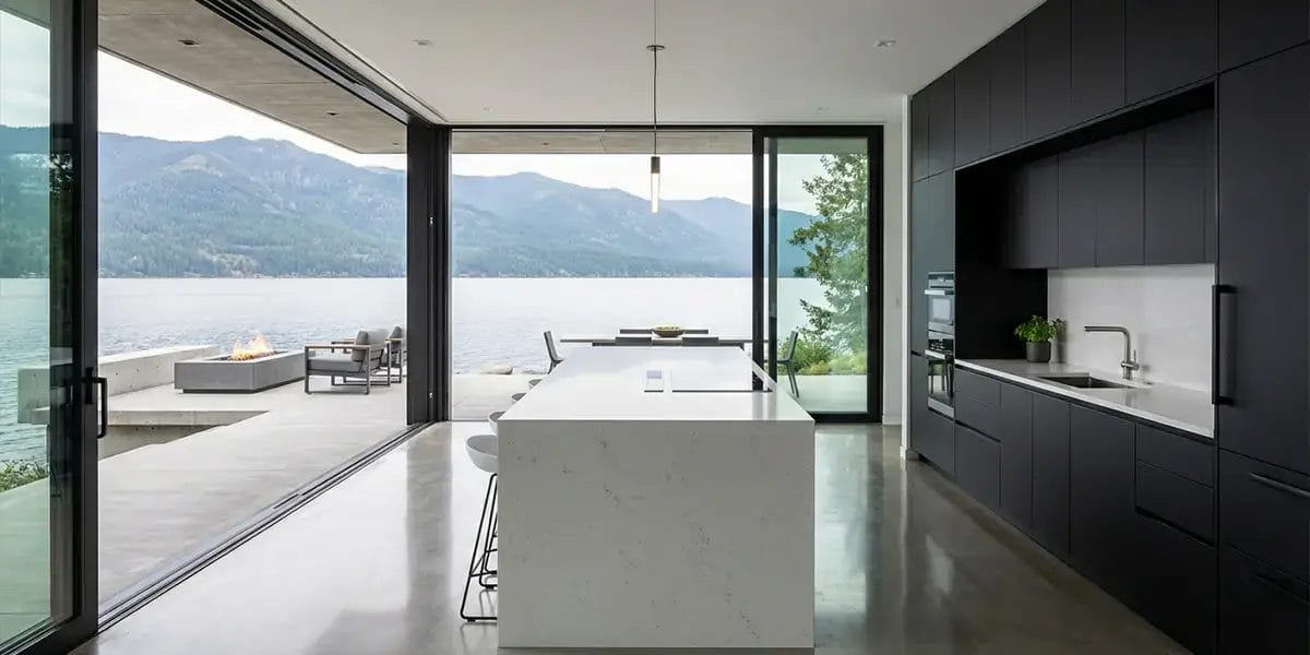 Mediterranean Lakeside Kitchen