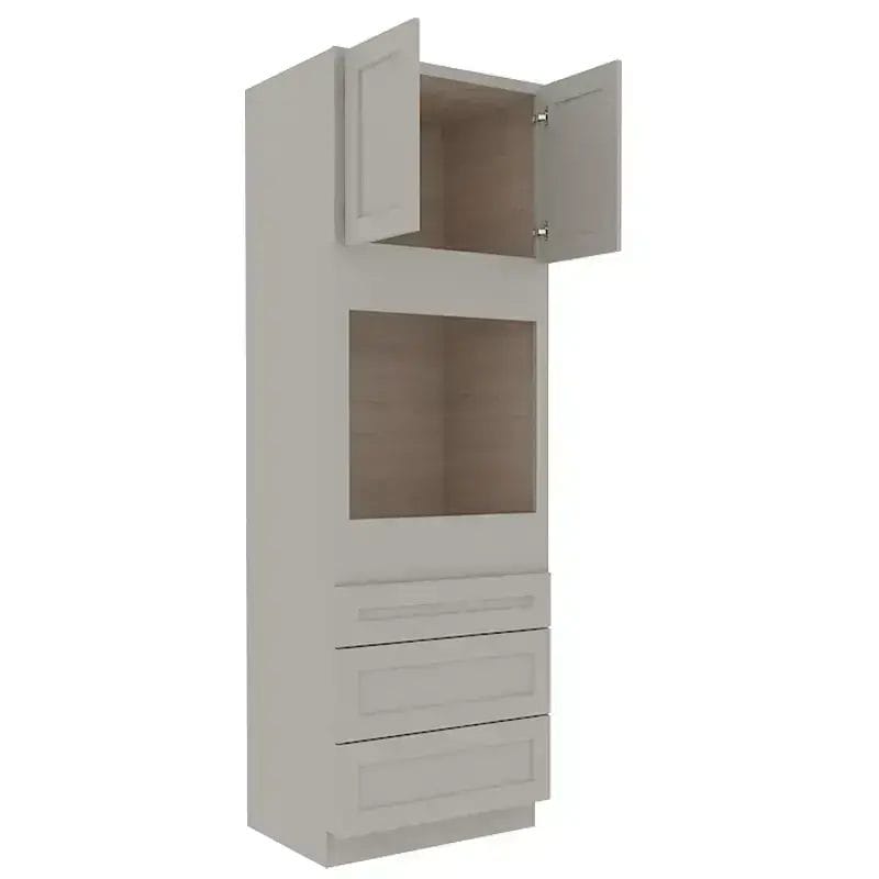 Prestigious Grey Shaker Tall Oven Cabinet--Two Ovens