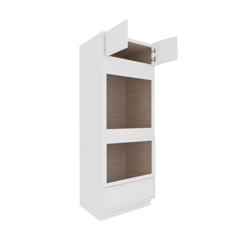 Ethereal White Micro Shaker Tall Oven Cabinet--Two Ovens OC338424