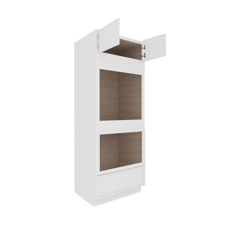 Ethereal White Micro Shaker Tall Oven Cabinet--Two Ovens OC338424